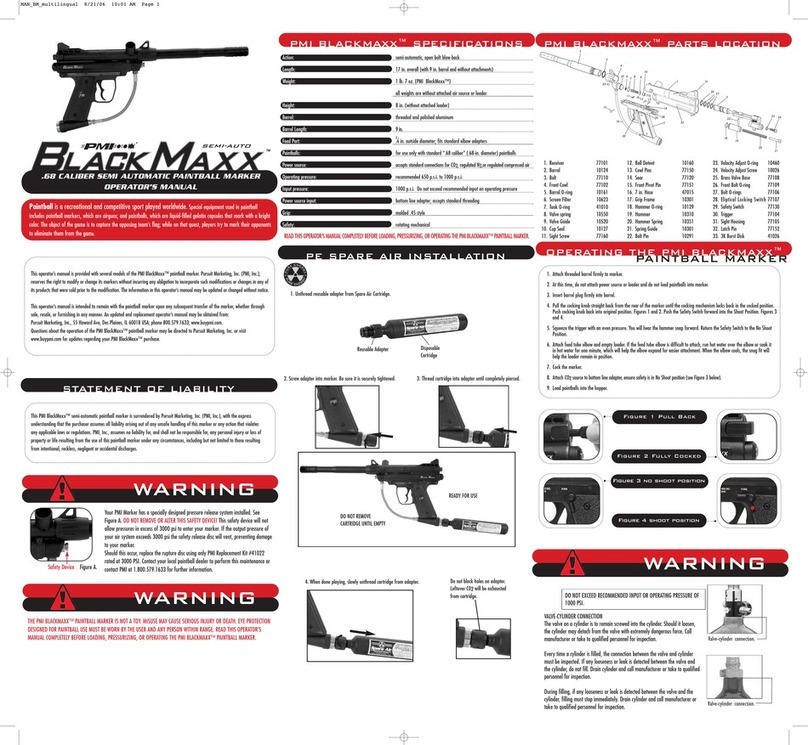PMI BlackMaxx Operator's manual