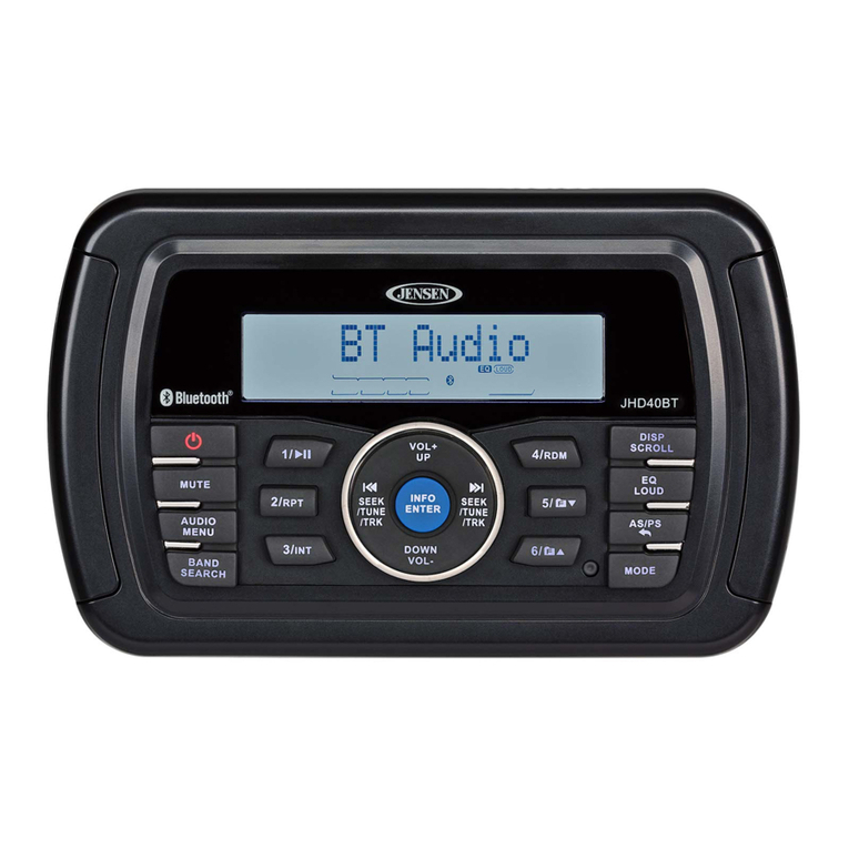 ASA Electronics Jensen JHD40BT Quick reference guide