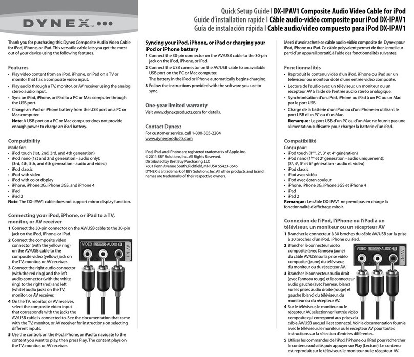 Dynex IDX-IPAV1 Quick setup guide