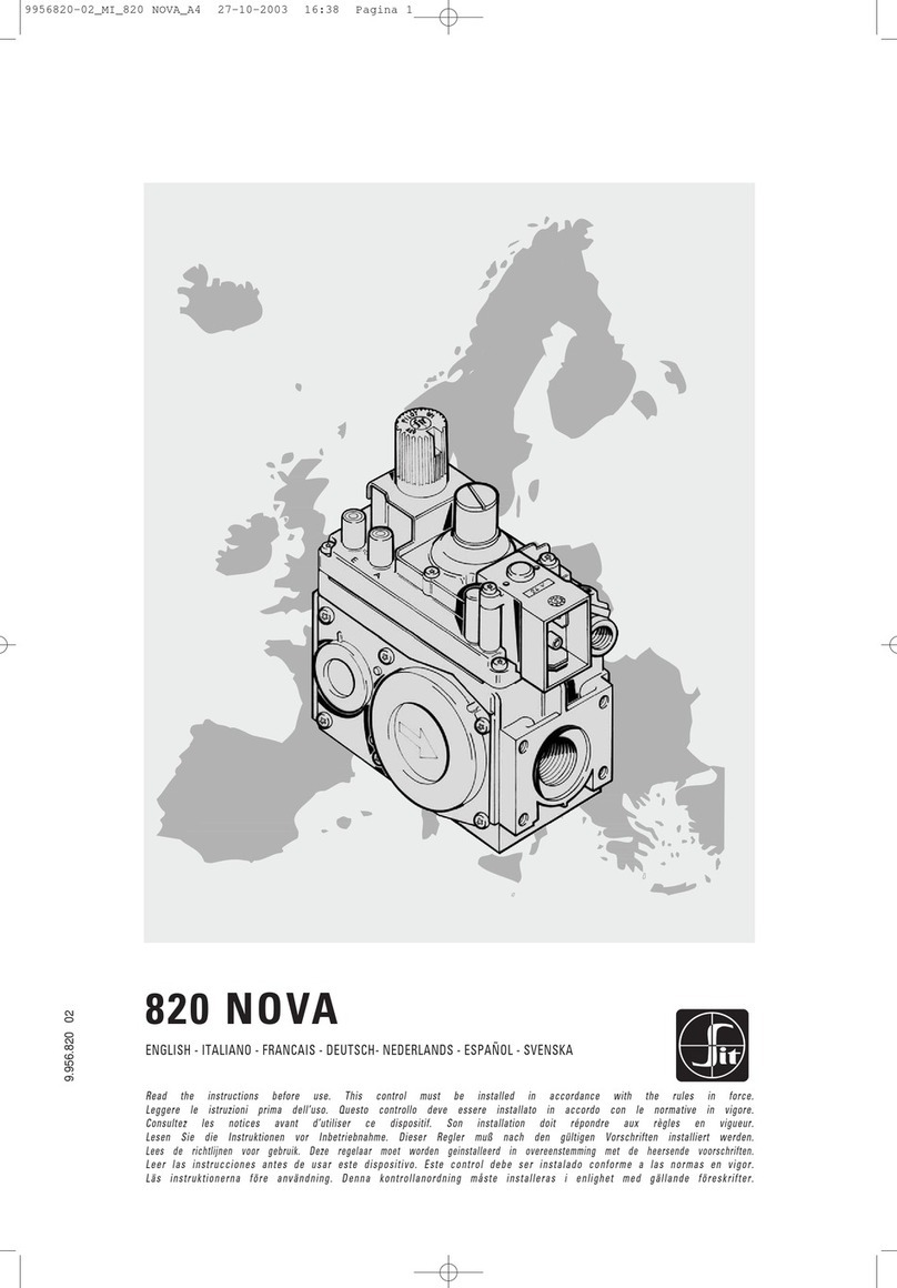 Sit 820 NOVA mV Use and Installation Instructions