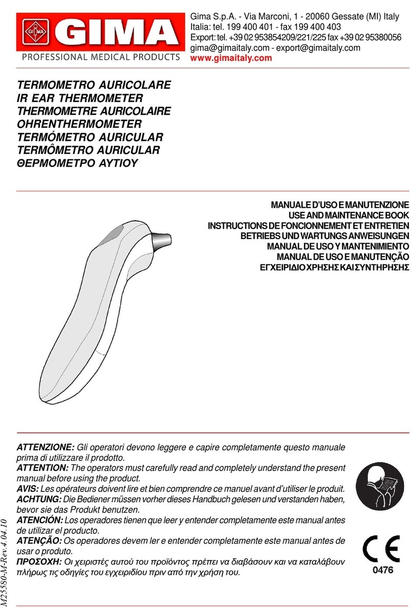Gima IR EAR THERMOMETER Parts list manual