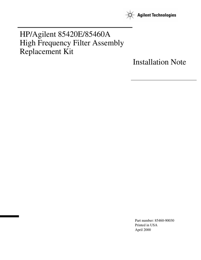 Agilent Technologies HP 85420E Installation note