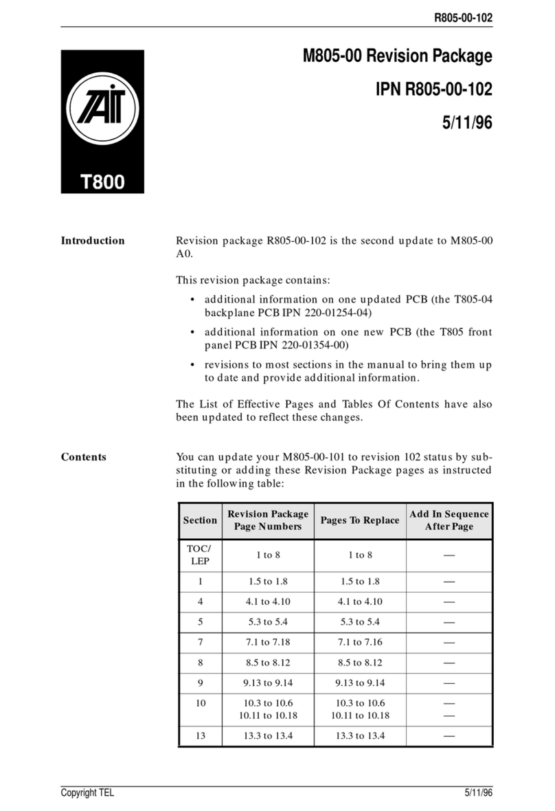 Tait T805 Service manual