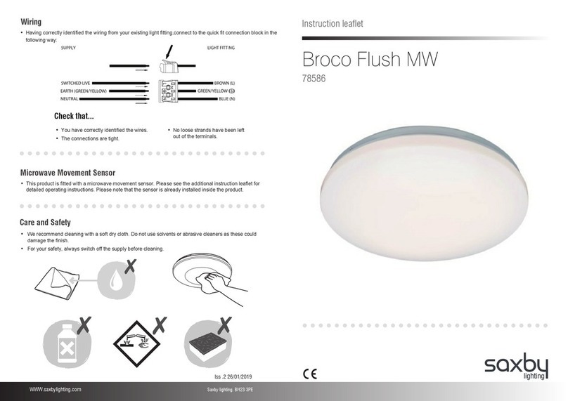 Saxby Lighting Broco Flush MW Instruction leaflet