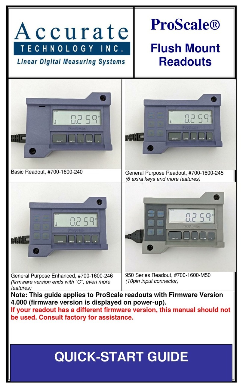 Accurate Technology ProScale 950 Series User manual Accurate Technology ProScale 950 Series User manual