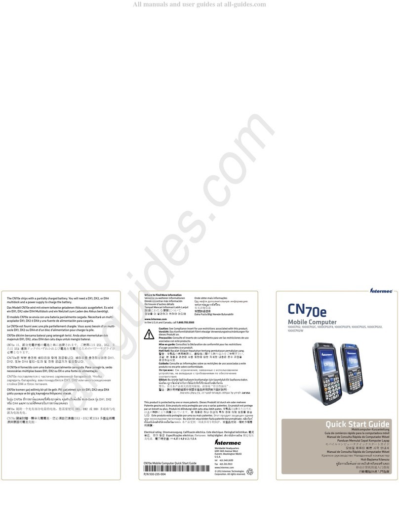 Intermec CN70e RFID User manual Intermec CN70e RFID User manual