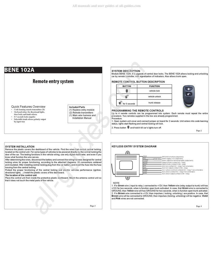 BENE 102A User manual