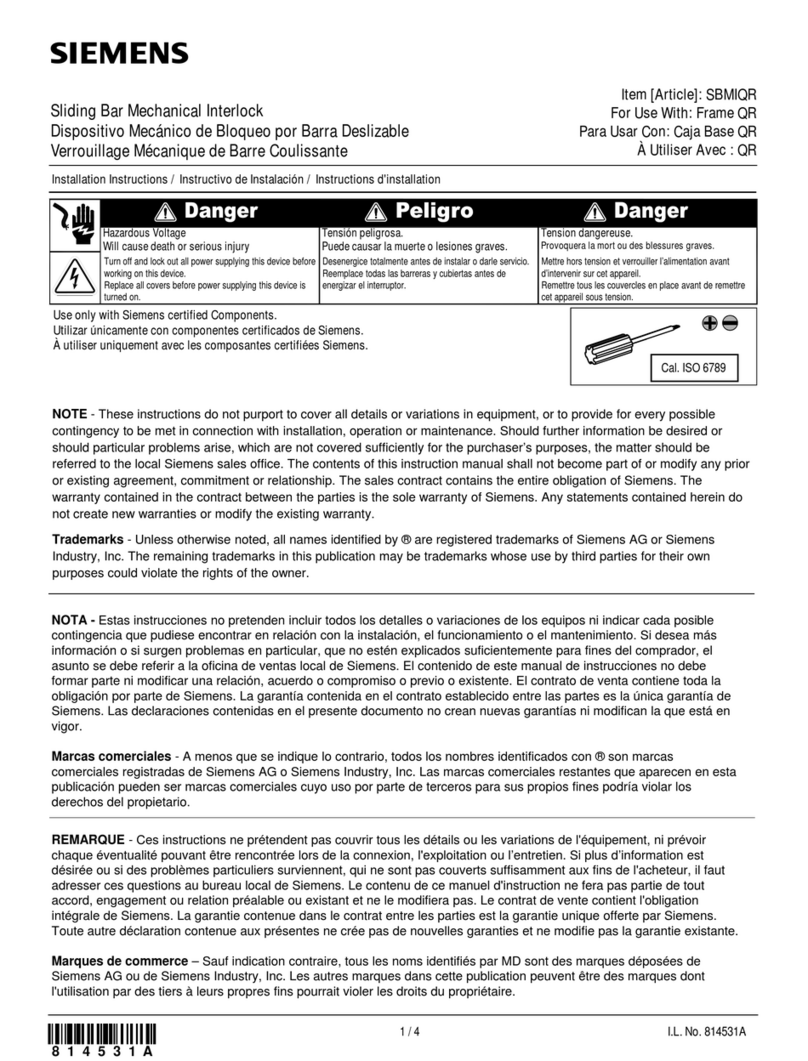 Siemens SBMIQR User manual