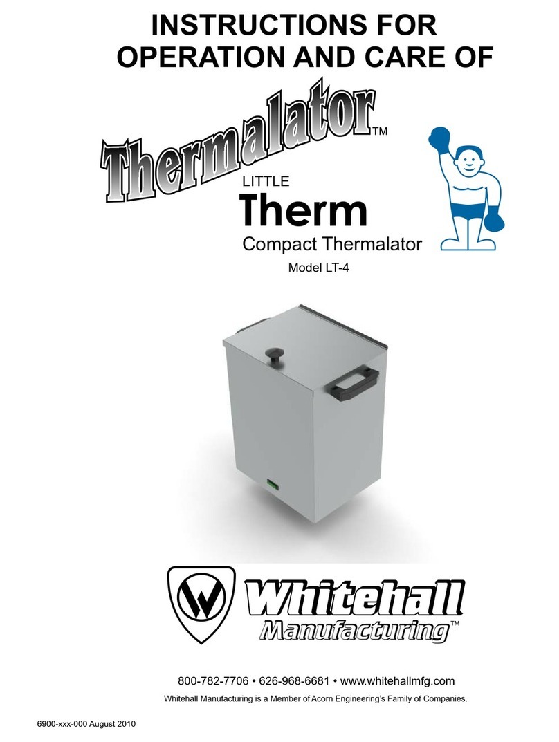 Whitehall Thermalator LITTLE Therm Instructions for operation and care