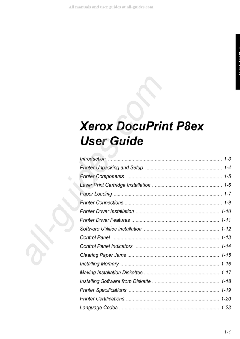 Xerox DocuPrint P8EX User manual