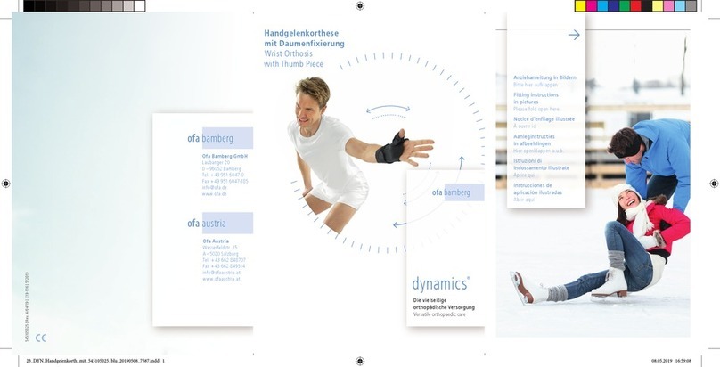 Ofa Bamberg Dynamics Wrist Orthosis with Thumb Piece User manual Ofa Bamberg Dynamics Wrist Orthosis with Thumb Piece User manual