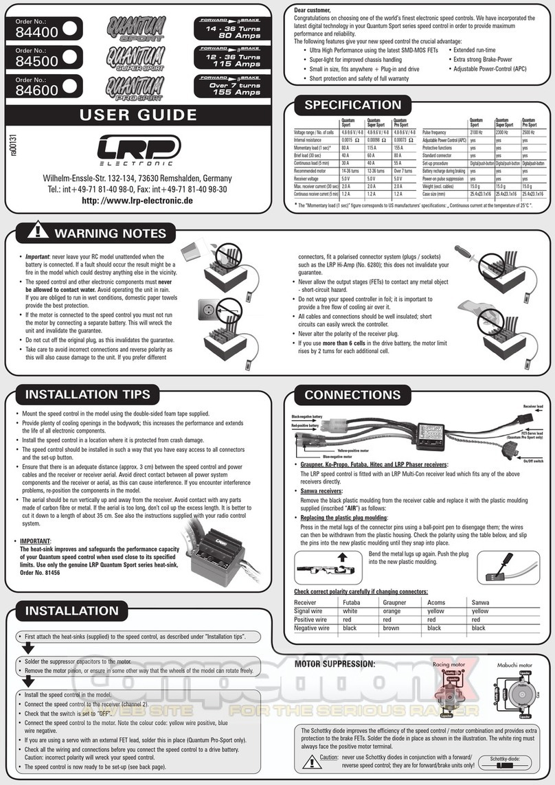 LRP Quantum Sport User manual