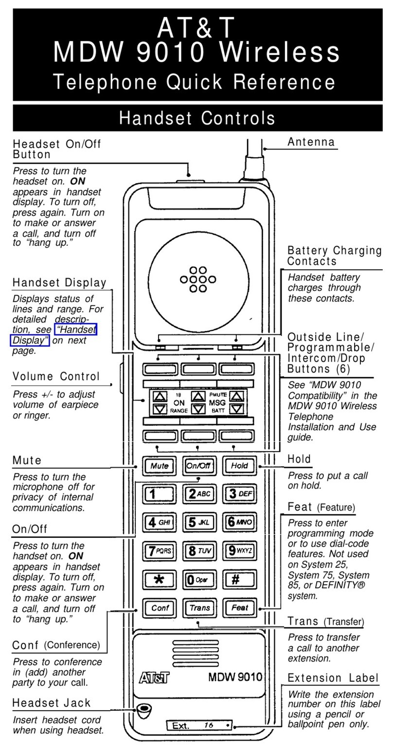 AT&T MDW 9010 User manual