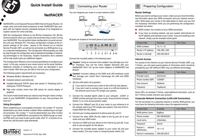 BinTec NetRACER Quick install guide