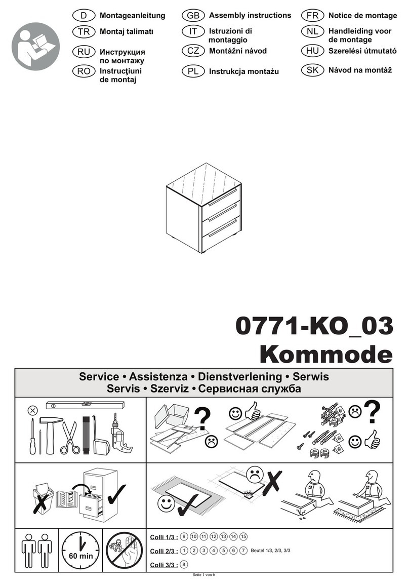 MEGA MOBEL 0771-KO 03 Assembly instructions