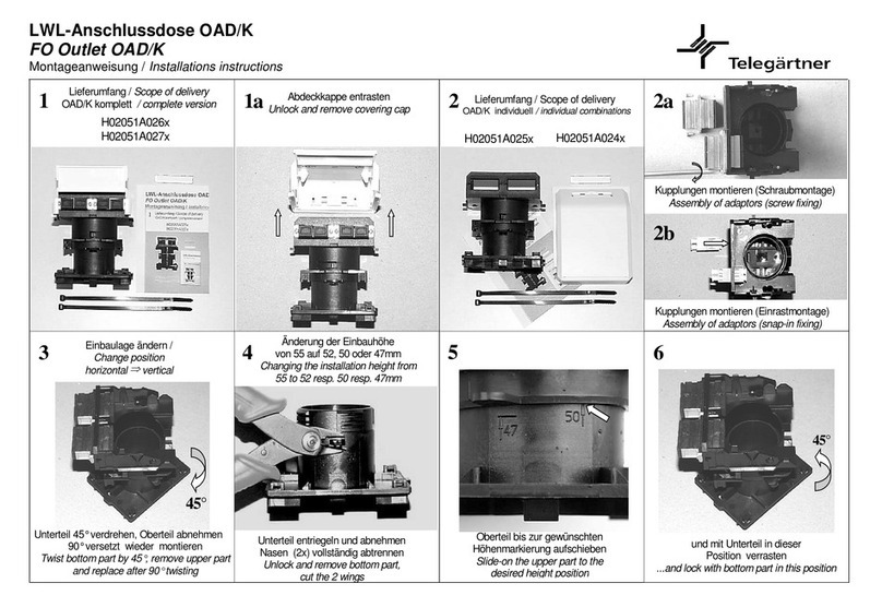 Telegärtner H02051A026 Series installation instructions Telegärtner H02051A026 Series installation instructions