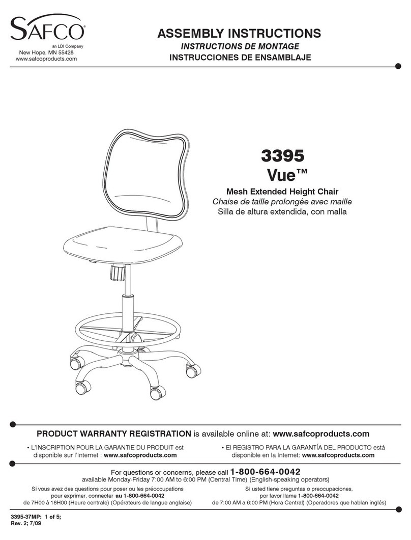 LDI SAFCO Vue 3395 Assembly instructions