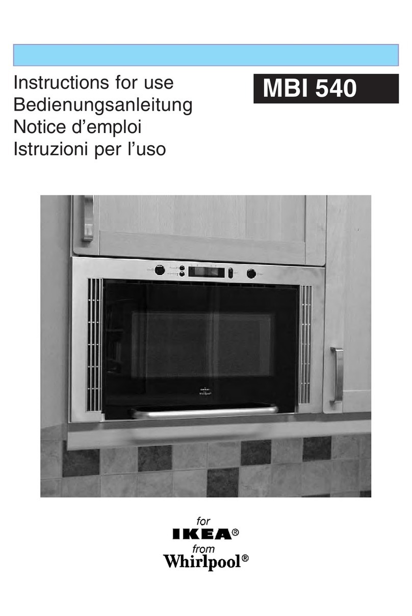 Whirlpool MBI 540 User manual