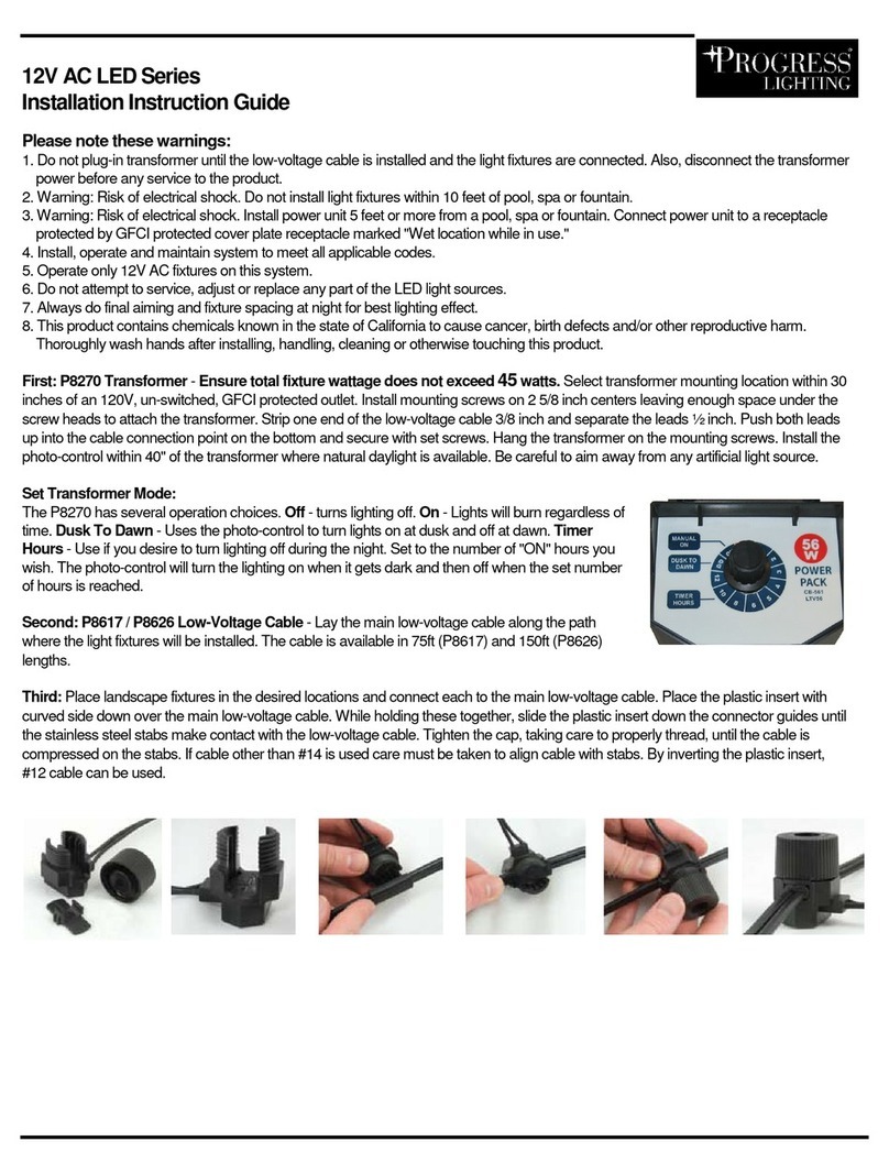 Progress Lighting 12V AC LED Series Installation instruction guide