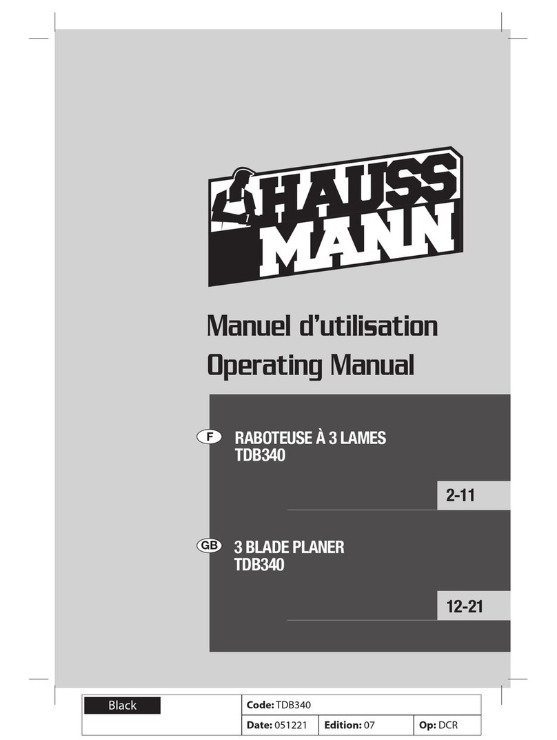 Haussmann TDB340 Operator's manual