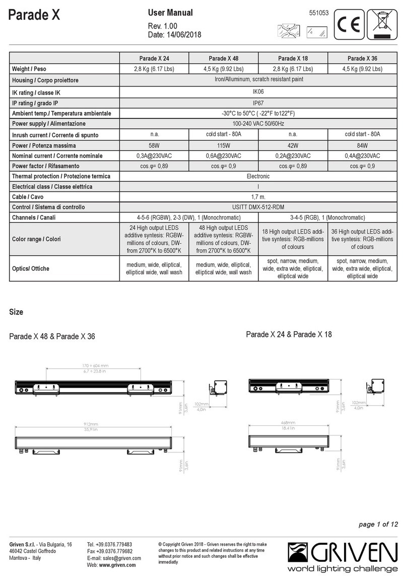 Griven Parade X user manual