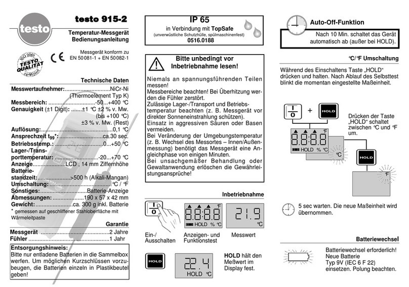 TESTO 915-2 User manual
