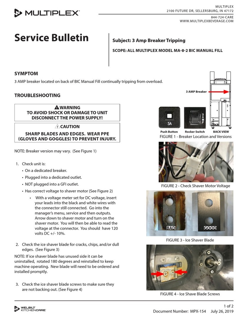 Welbilt MULTIPLEX BIC MA-8-2 Reference manual Welbilt MULTIPLEX BIC MA-8-2 Reference manual