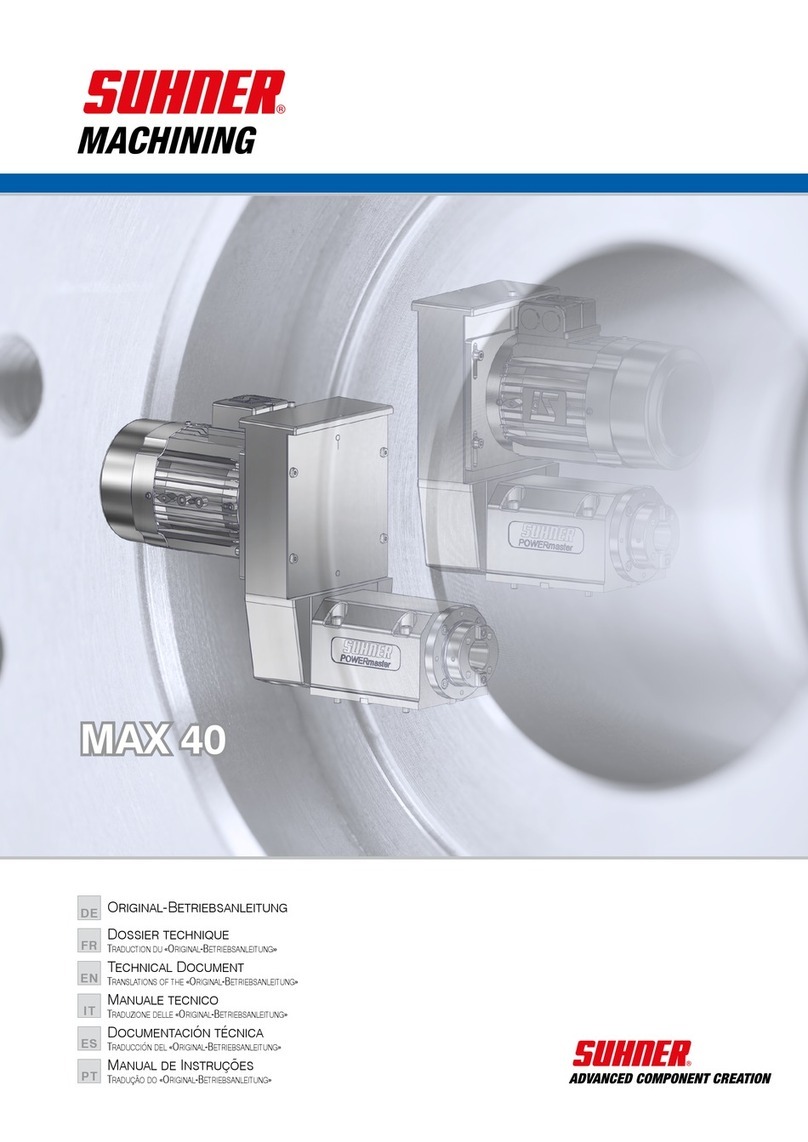 SUHNER MACHINING MAX 40 User manual