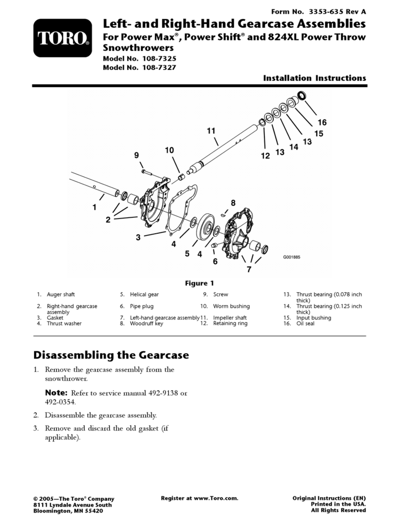 Toro 108-7325 installation instructions