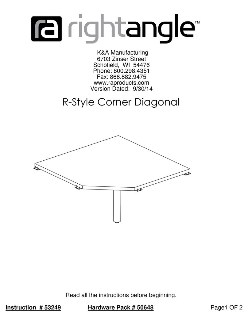 RIGHT ANGLE R-Style Corner Diagonal 50648 instructions