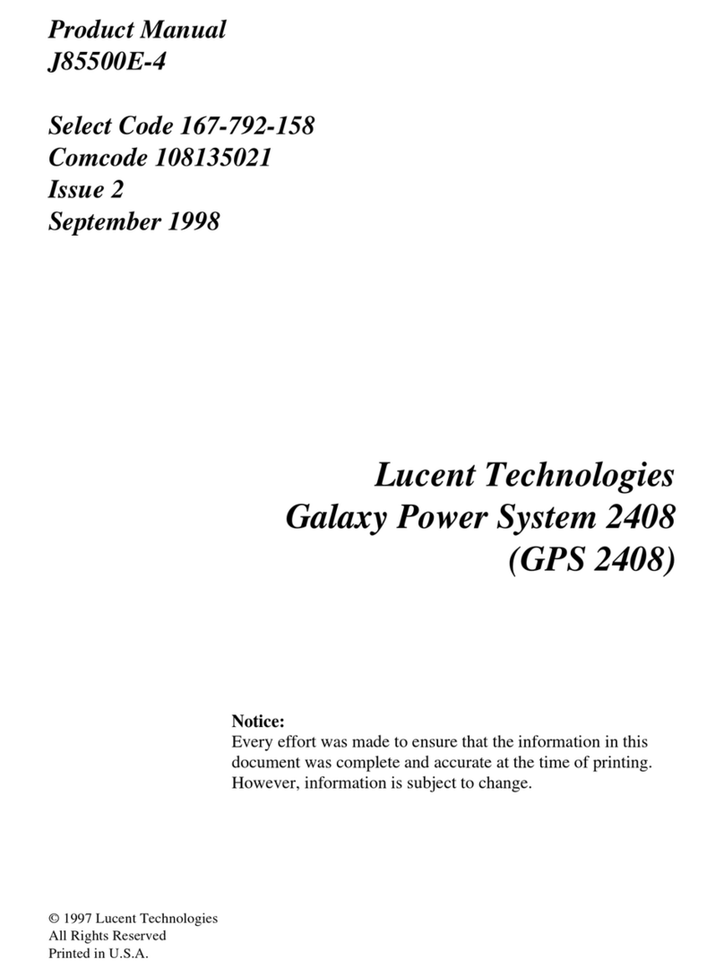 Lucent Technologies Galaxy Power System 2408 User manual Lucent Technologies Galaxy Power System 2408 User manual