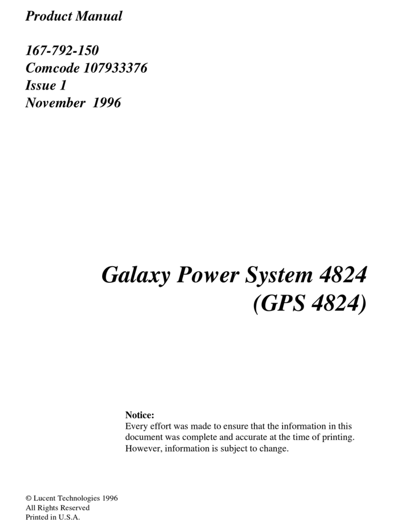 Lucent Technologies Galaxy Power System 4824 User manual