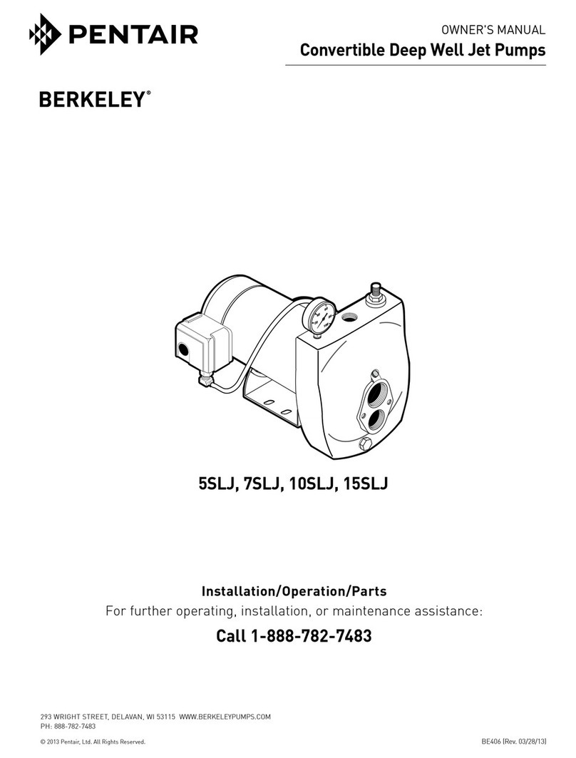 Pentair Berkeley 5SLJ User manual