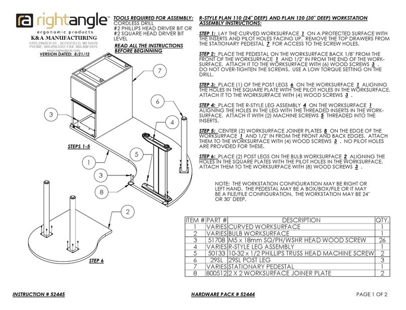 RIGHT ANGLE R-STYLE PLAN 110 Assembly instructions