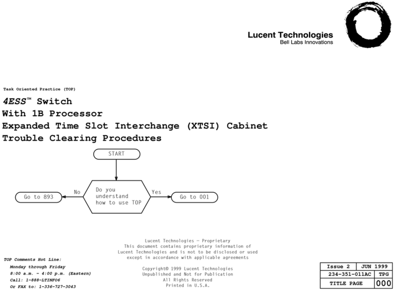 Lucent Technologies 4ESS manual Lucent Technologies 4ESS manual