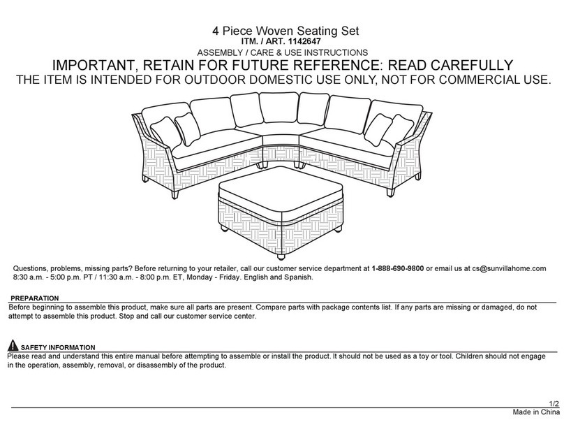 Costco 1142647 Assembly / care & use instructions