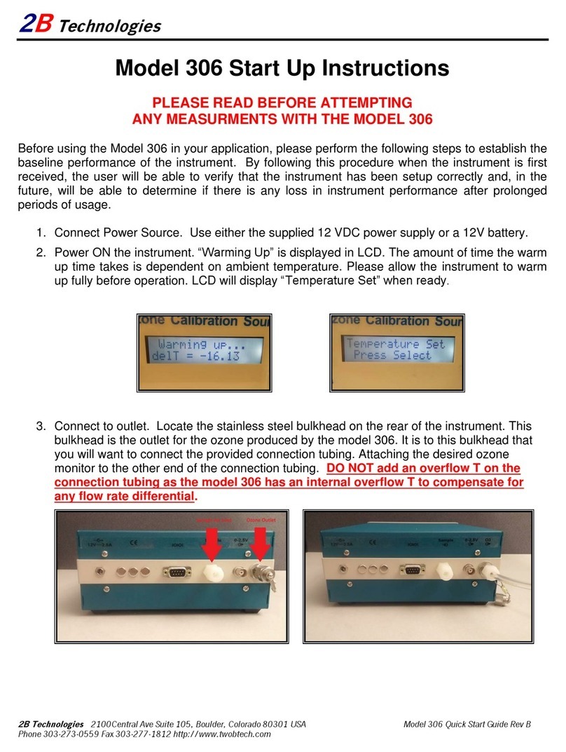 2B Technologies 306 Installation manual
