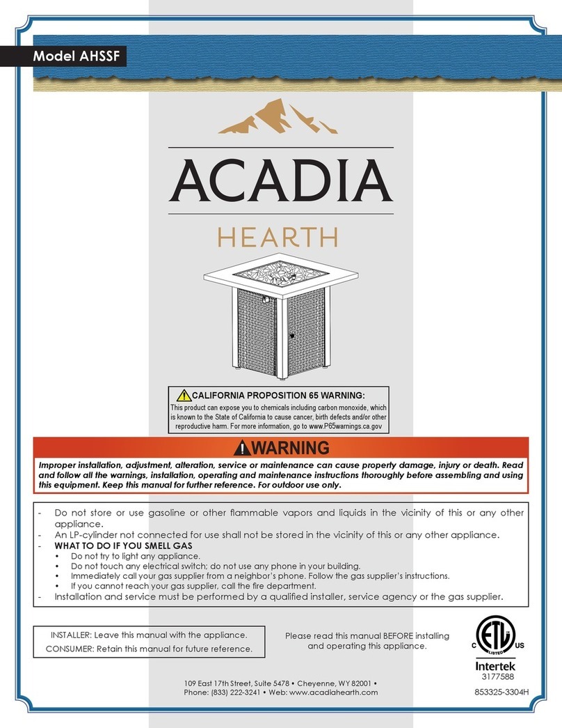 Acadia Hearth AHSSF manual