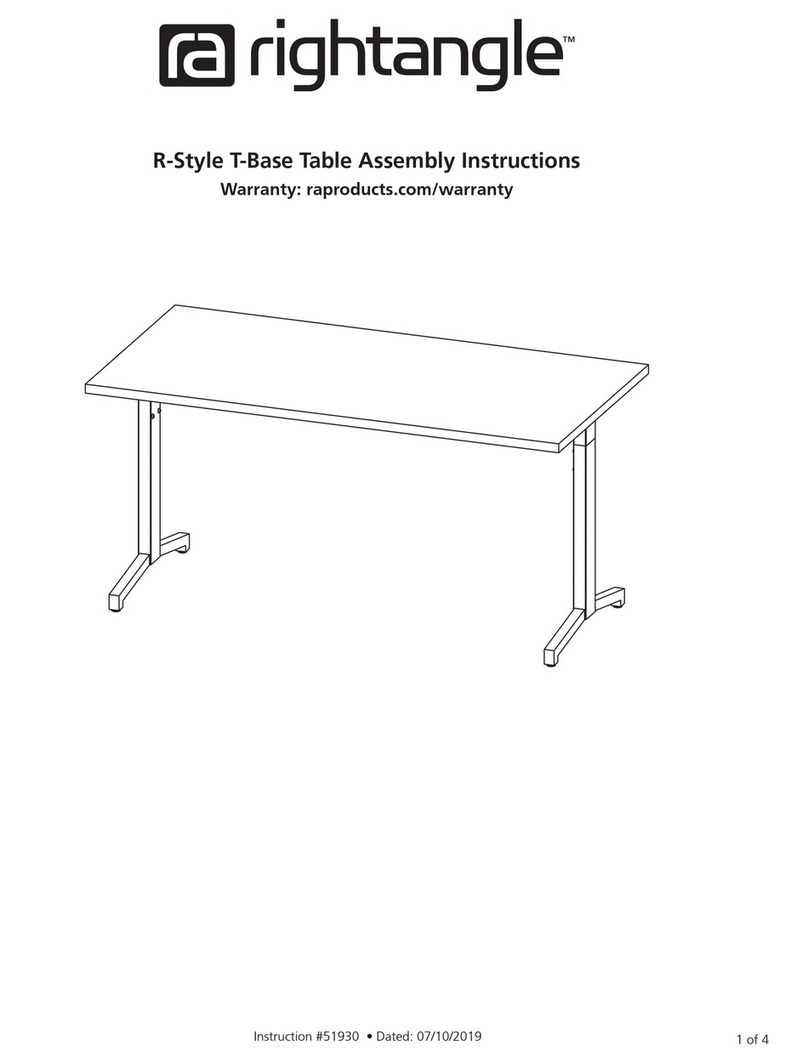 RIGHT ANGLE R-Style T-Base Table User manual