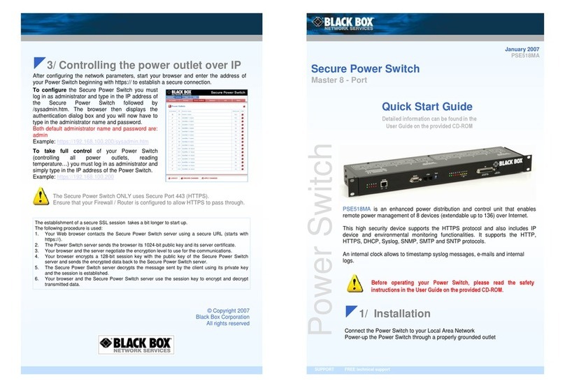 Black Box PSE518MA User manual