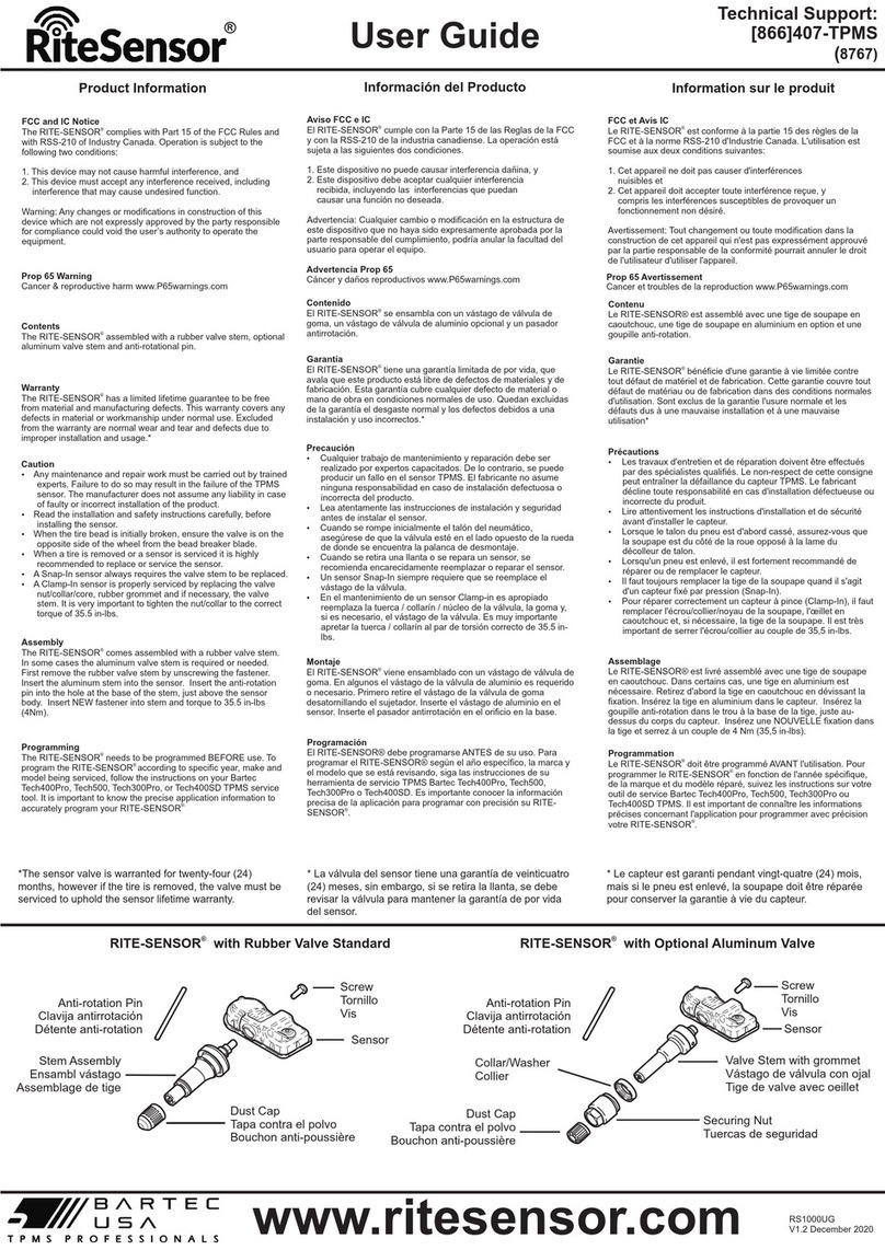 Bartec RiteSensor user guide
