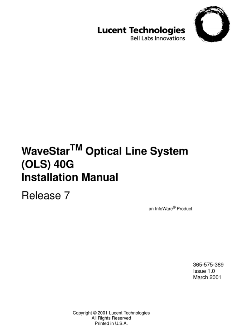 Lucent Technologies WaveStar OLS 40G User manual Lucent Technologies WaveStar OLS 40G User manual