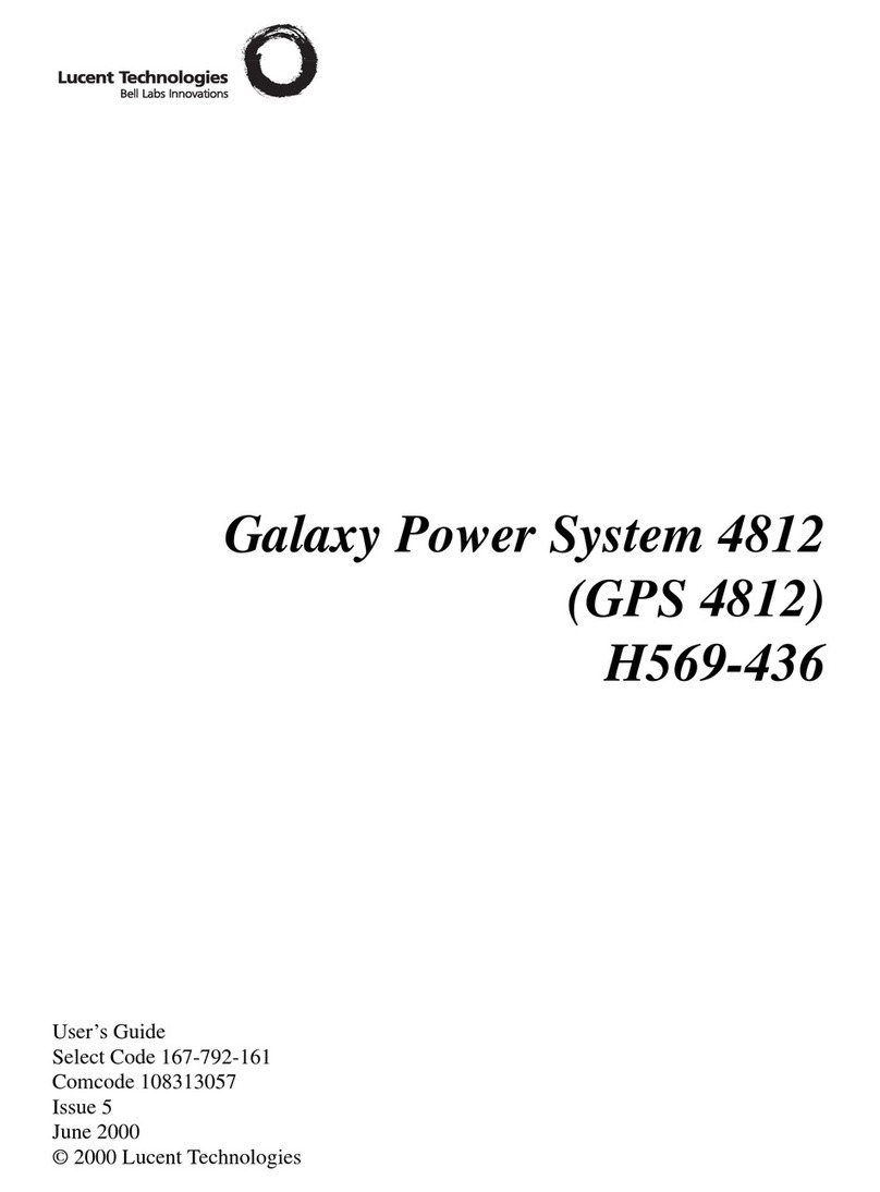 Lucent Technologies Galaxy Power System 4812 product manual