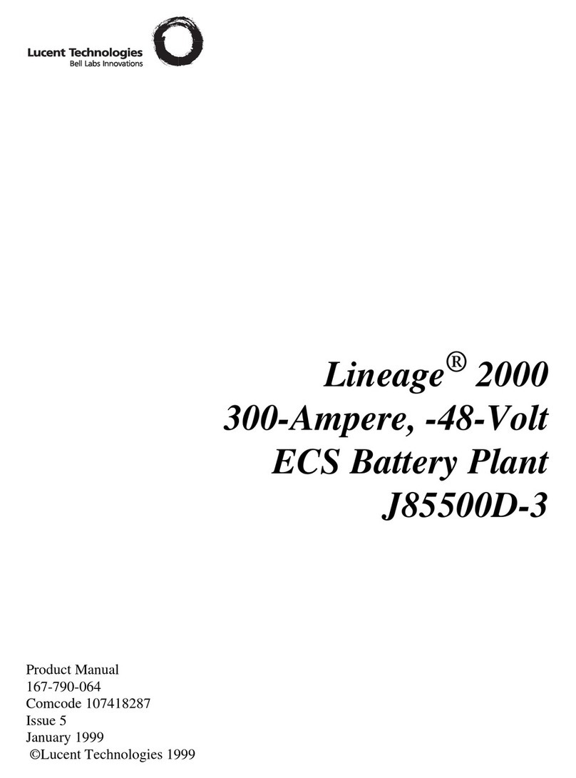 Lucent Technologies Lineage 2000 ECS Battery Plant product manual