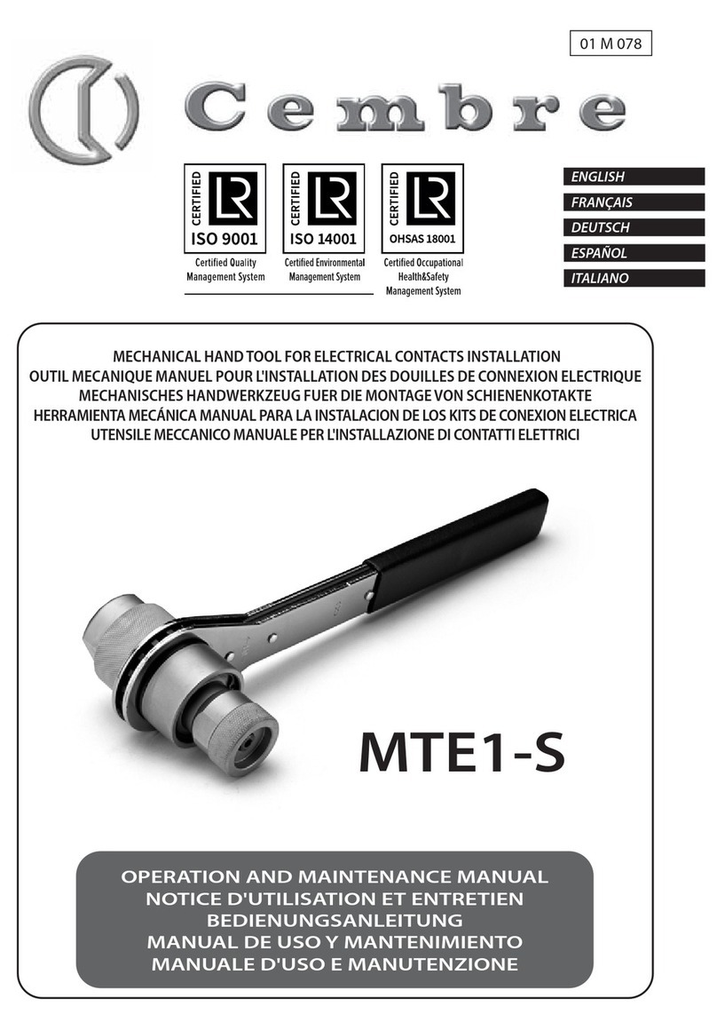 Cembre MTE1-S User manual