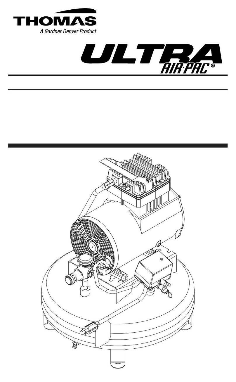 Gardner Denver Thomas ULTRA AIR-PAC T-30HP Owner's Manual and Operating Instructions