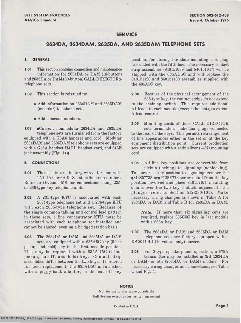AT&T 2634DA User manual