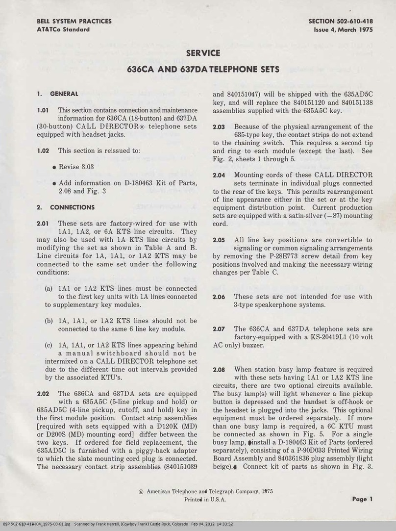 AT&T 636CA Service manual