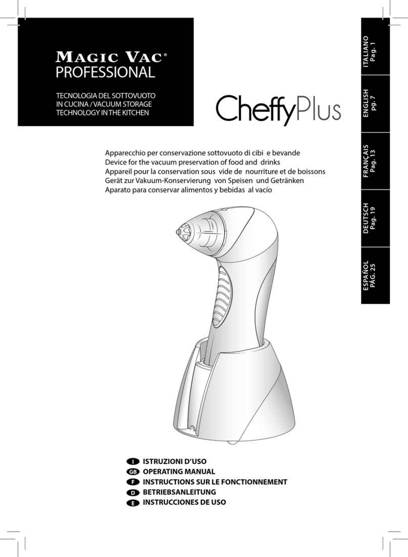 Magic Vac PROFESSIONAL Cheffy Plus operating manual