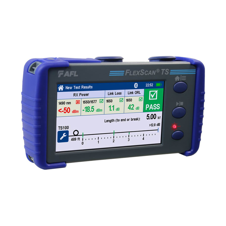 AFL FlexScan TS100 Quick reference guide